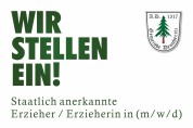 Wir suchen: Erzieher / Erzieherin (m/w/d)