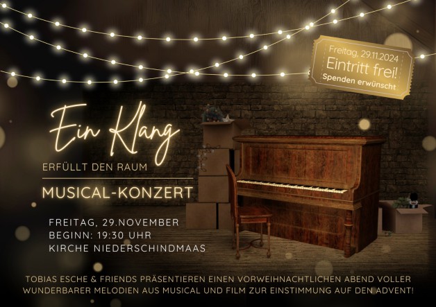 Ein Klang – Vorweihnachtliches Musical-Konzert am 29.11.